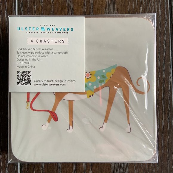 Walkies Terrier Greyhound Dog Coasters Set of 4 - Picture 5 of 5